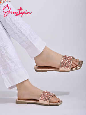 SHOETOPIA Women Flats(Gold , 5)