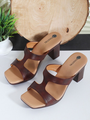 Divastri Women Heels(Brown , 4)