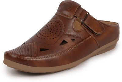 FAUSTO Men Sandals(Tan , 6)