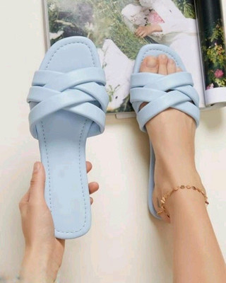 nkkucreaton Women Flats(Blue , 6)