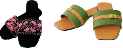Dualstep Women Flats(Green, Brown, Black, Pink , 5)