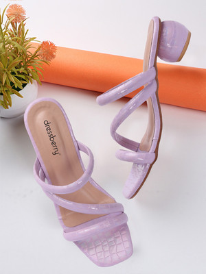 Dressberry Women Heels(Purple , 4)