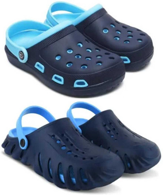 house of common Men Clogs(Blue, Navy , 9)