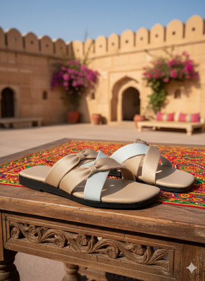 Clorigs Women Flats(Gold , 7)