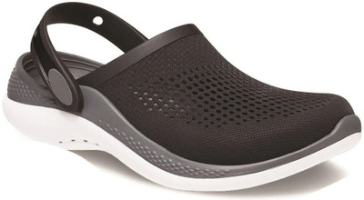 Souk Men Clogs(Black, White , 8)