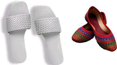 Dualstep Women Flats(Multicolor, Grey , 5)