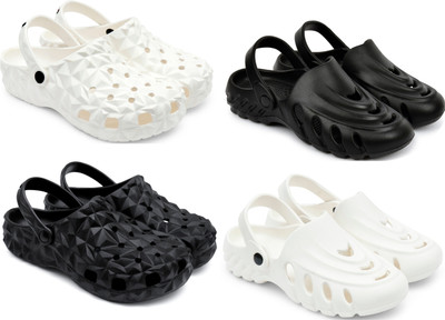 Golf Men Clogs(White, Black, Black, White , 8)