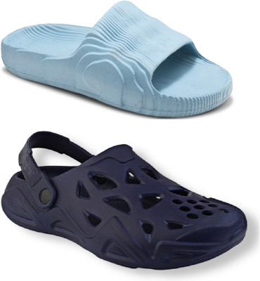 DEFLOW Men Sandals(Blue, Navy , 8)