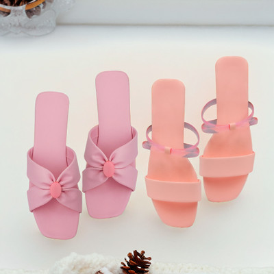 SAYERA Women Flats(Pink, Pink , 7)