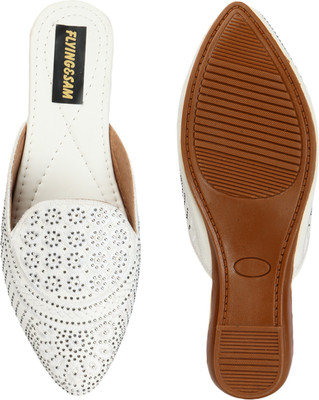 FLYING&SAM Women Bellies(White , 4)