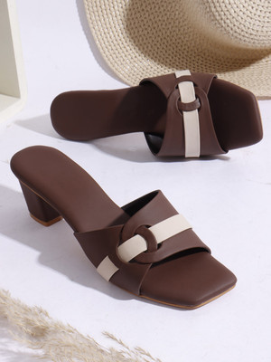 Mast & Harbour Women Heels(Brown , 5)