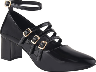 Hitway Women Heels(Black , 5)
