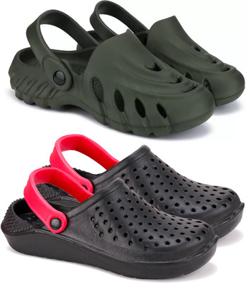 Camfoot Men Sandals(Green, Black , 8)