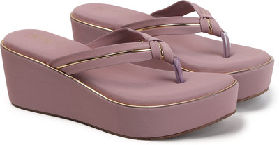 DELY BELY Women Wedges(Beige , 8)