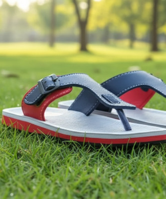 Lehar Soft and Comfortable Orthopedic Pain Relief Men Sandals(Blue, Red , 6)
