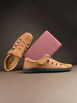 Bucik BCK1093 Lightweight Comfort Extra Soft Summer Trendy Premium Stylish Party Men Sandals(Tan , 6)