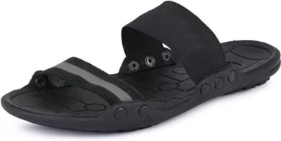 TELENTO Men Sandals(Grey, Black , 6)