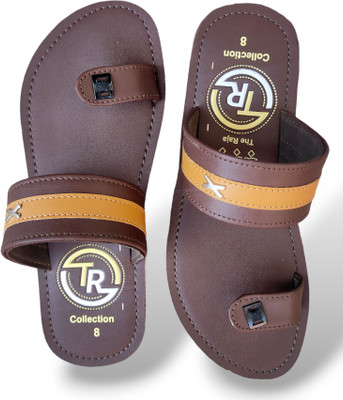 THE RAJA Men Sandals(Brown , 10)