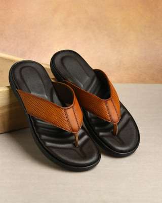 STEPHORN Men Slippers(Tan , 10)