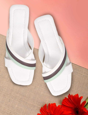 PZ MIR Women Flats(White , 8)