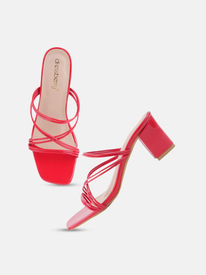 Dressberry Women Heels(Red , 3)
