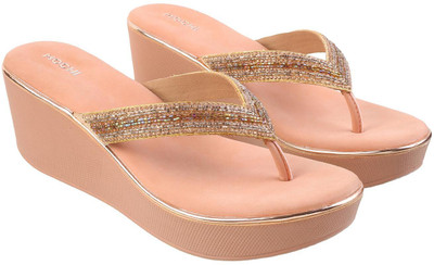 MOCHI Women Wedges(Pink , 5)