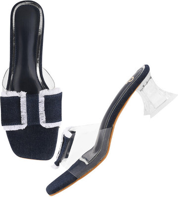 TRYME Women Heels(Navy , 4)