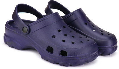 World Wear Footwear Men Clogs(Navy , 6)