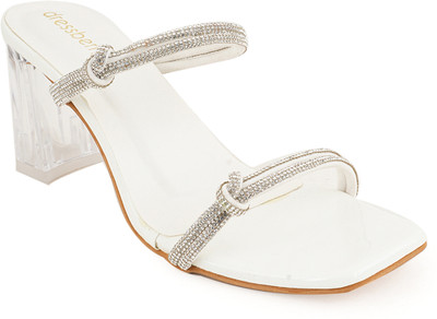 Dressberry Women Heels(White , 3)