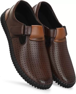 Lorence Fashion Hub Men Casual(Brown , 10)