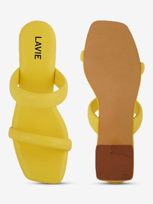 LAVIE Women Heels(Yellow , 6)