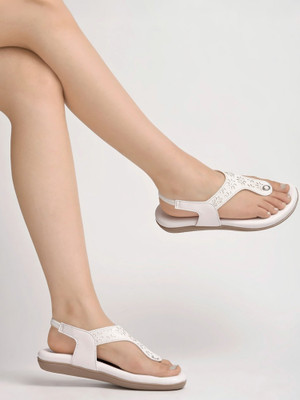 SHOETOPIA Women Flats(White , 7)
