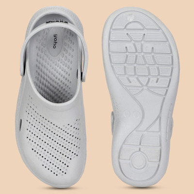 yoho Classic Clogs Men Clogs(Grey , 6)