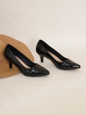 SHERRIF Black Kitten Pumps Women Black Heels