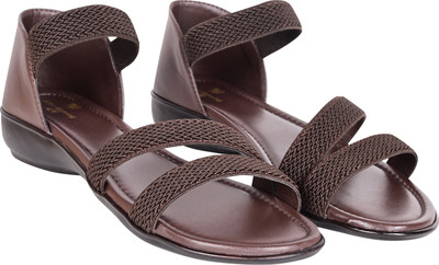PMS Women Wedges(Brown , 4)