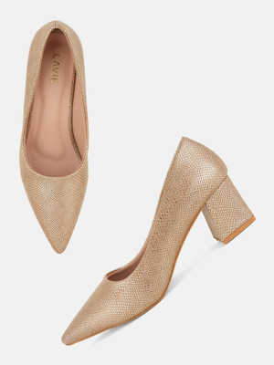LAVIE Women Heels(Gold , 8)