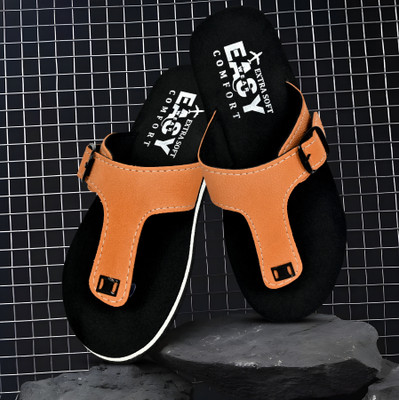 easywear Men Sandals(Tan , 9)