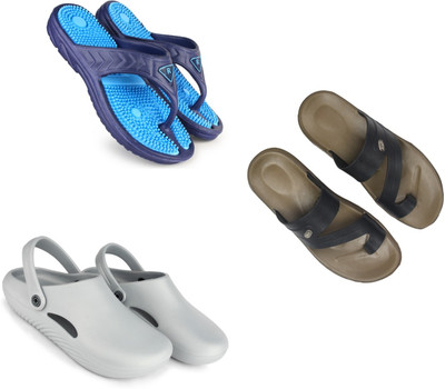 Vomoya Men Sandals(Blue, Black, Grey , 9)