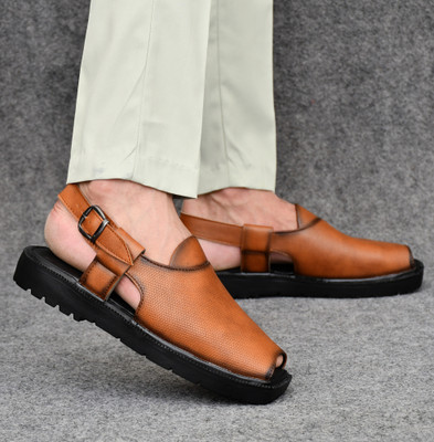 PROVOGUE Men Sandals(Tan , 6)