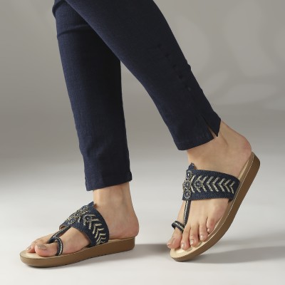 Inc.5 Women Flats(Navy , 3)