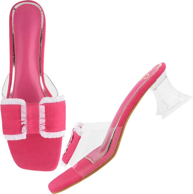 TRYME Women Heels(Pink , 7)