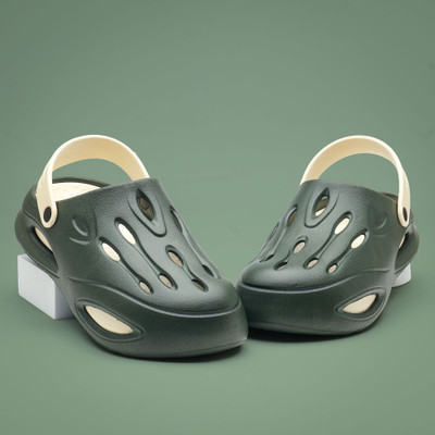 asian Men Clogs(Olive , 9)