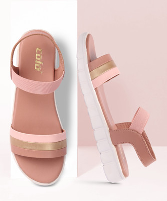 Colo Women Flats(Pink, Gold , 4)