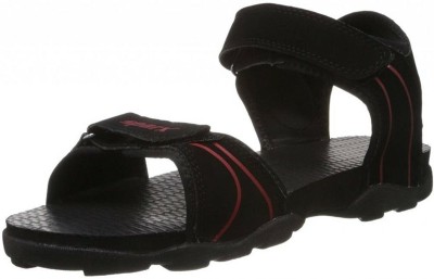 Sparx SS 703 Men Flats(Black, Red , 9)