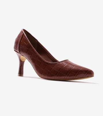 Pair-Ie Tales Women Heels(Brown , 4)