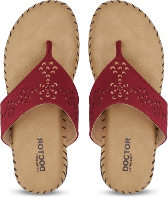 DOCTOR EXTRA SOFT Ortho Care Orthopaedic and Diabetic Comfort Doctor Women Maroon Flats