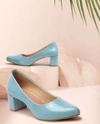 S.K.Craft Women Heels(Blue , 6)