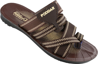 PODDAR Men Sandals(Brown , 8)