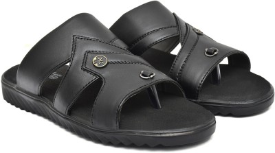 Vank Fashion Men Sandals(Black, Grey , 10)