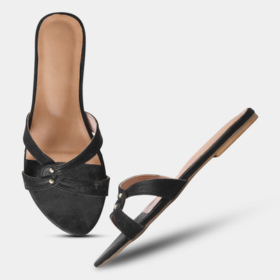 PEEK Women Flats(Black , 9)